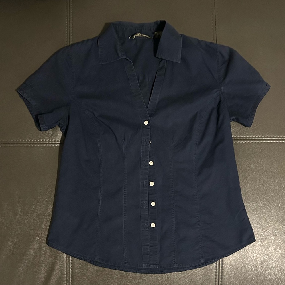 Eddie Bauer Navy Short-sleeved Shirt